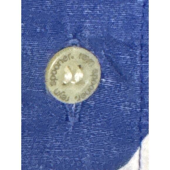 Reyn Spooner Blue White Floral Pattern
 Button Down Aloha Shirt Men Size Large - Picture 4 of 5